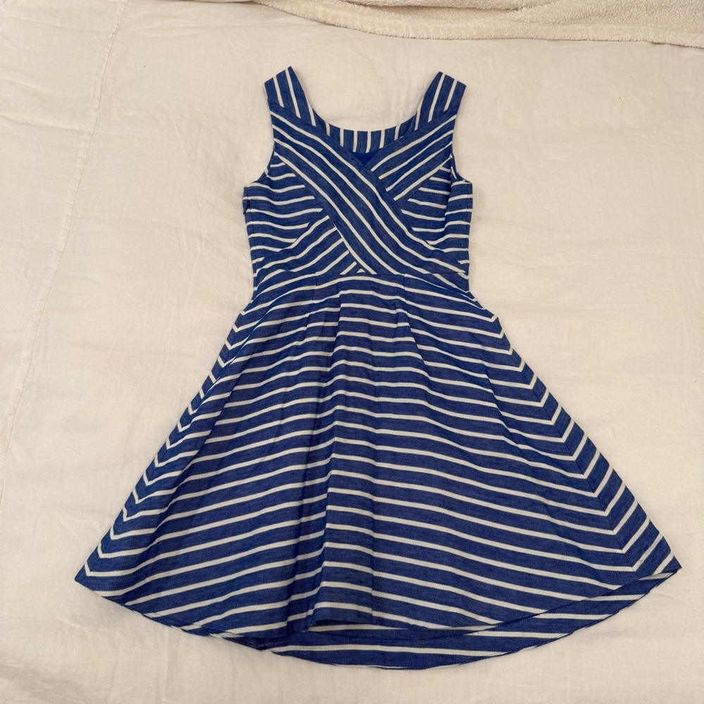 Vineyard Vines Blue and White Fit and Flare Mini Dress - Picture 6 of 6